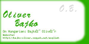 oliver bajko business card